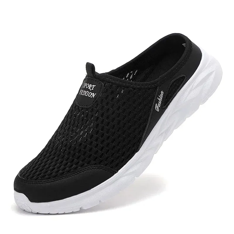 Półkapcie Męskie letnie oddychające siatkowe męskie buty Outdoor Casual Walking Shoes Duże płaskie lekkie siatkowe kapcie męskie — image 8