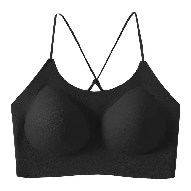 2025 Sexy French Camisole Backless Bra One-piece Seamless Lifting Lingerie No Underwire Gathering Anti-sagging Fix Cup Bra — image 8