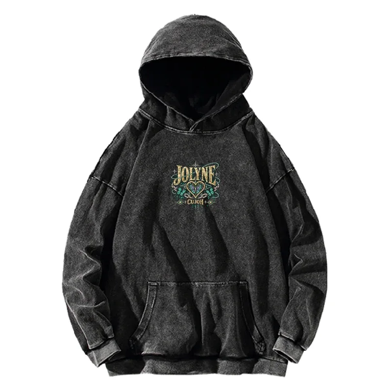 Jolyne Cujoh JoJo's Bizarre Adventure Hoodies Manga Vintage Washed Streetwear Men Long Sleeves Oversized 100% Cotton Hooded Tops — image 5