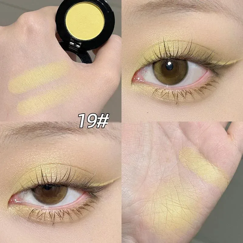 Monochrome Matte Brown Eyeshadow Makeup Waterproof Lasting Shiny Green Eye Makeup Natural Brighten Eyeshadow Highlighter Palette — image 8