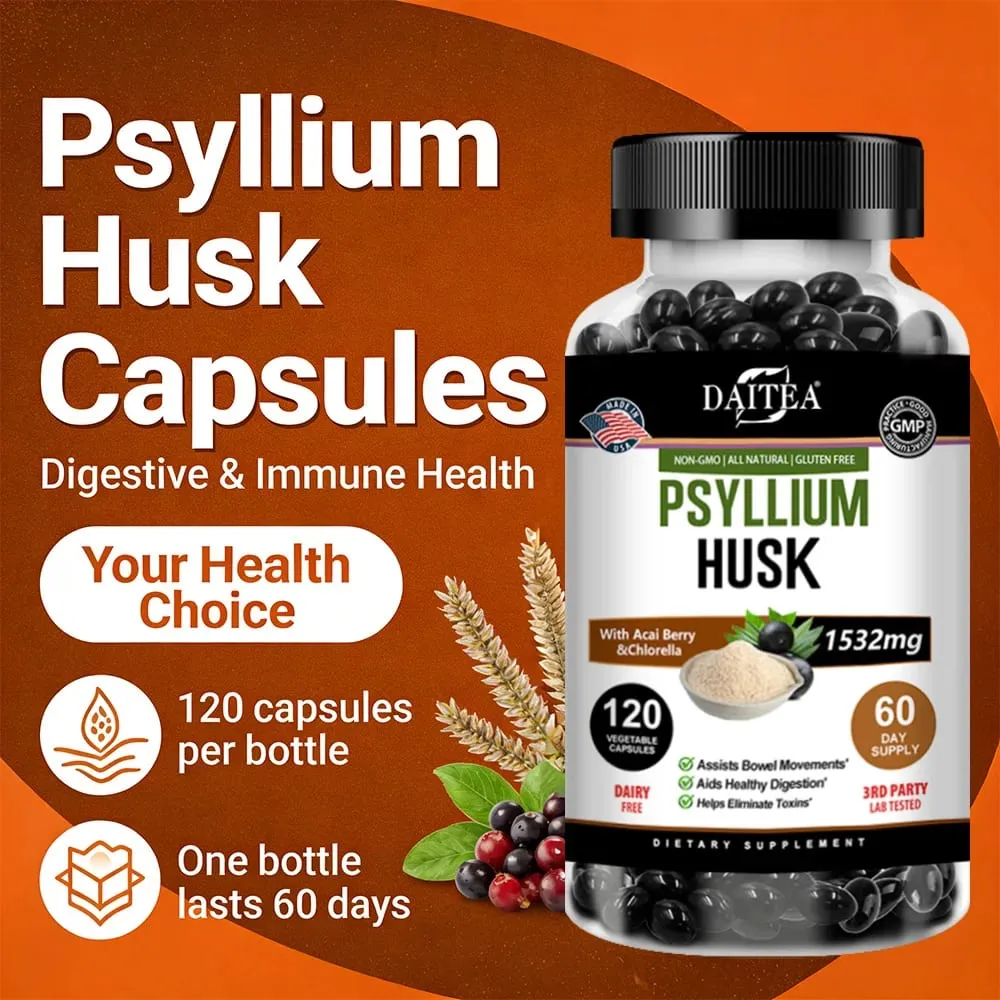 Psyllium Husk - Contains Natural Psyllium Husks To Benefit Intestinal and Digestive Health and Enhance Immunity — image 4