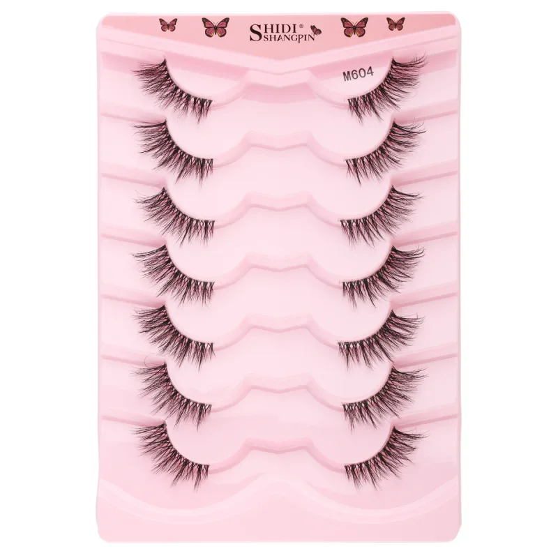 Mezze Ciglia Naturali Soffici Ciglia Finte Cat Eye Lash 3D Ciglia di Visone Finte Ciglia Morbide Alate Strumento di Trucco