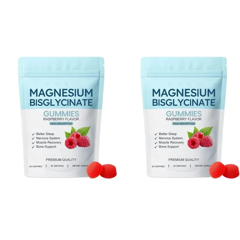 Magnesium Bisglycinate Gummies Support Daily Sleep Quality Help Maintain Nervous System Health Assist Muscle Recovery 60 Gummies — image 8