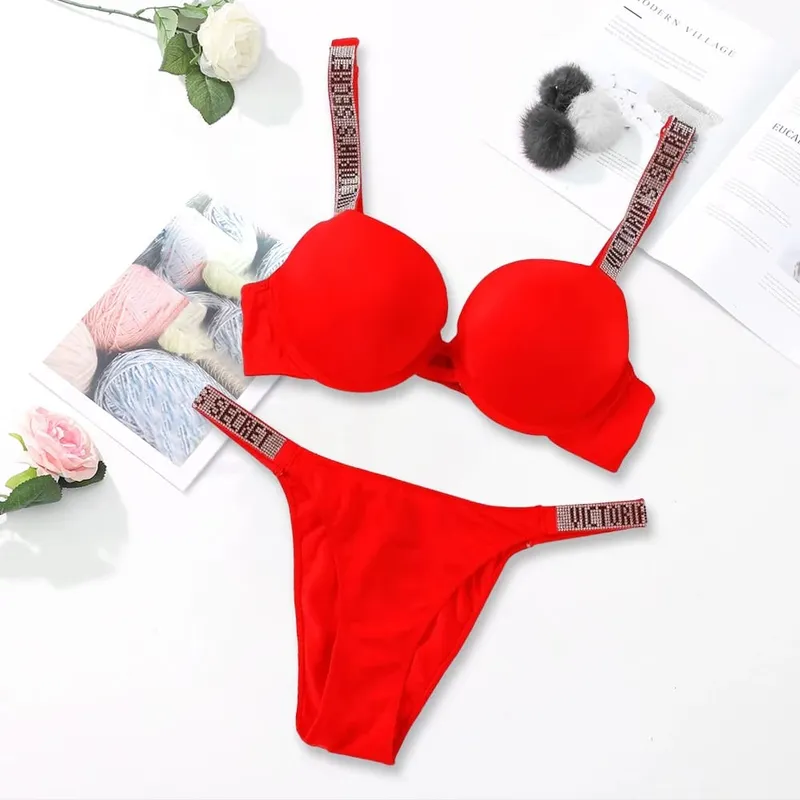 Victoria's Secret Women's Fashion Lingerie Set Sexy Breathable Soft Versatile Shapewear Sexy Lingerie Bra and Panty Set Push Up — image 11