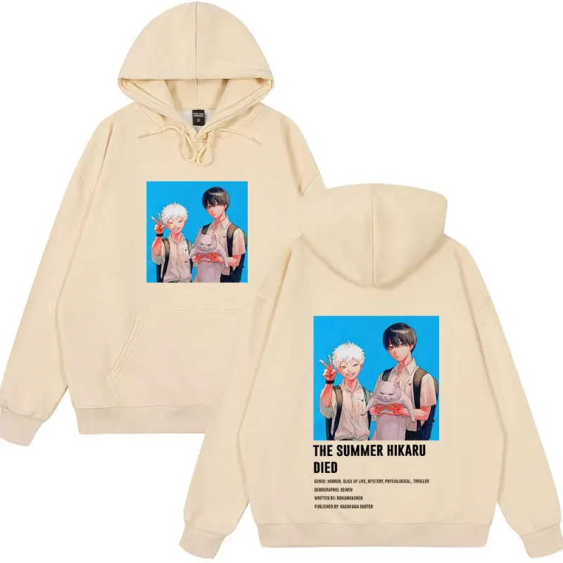 Anime The Summer Hikaru Died Hoodies Hikaru Yoshiki Manga Hoodies Men Women Casual Clothing Cozy Long Sleeve Funny Streetwears — image 4