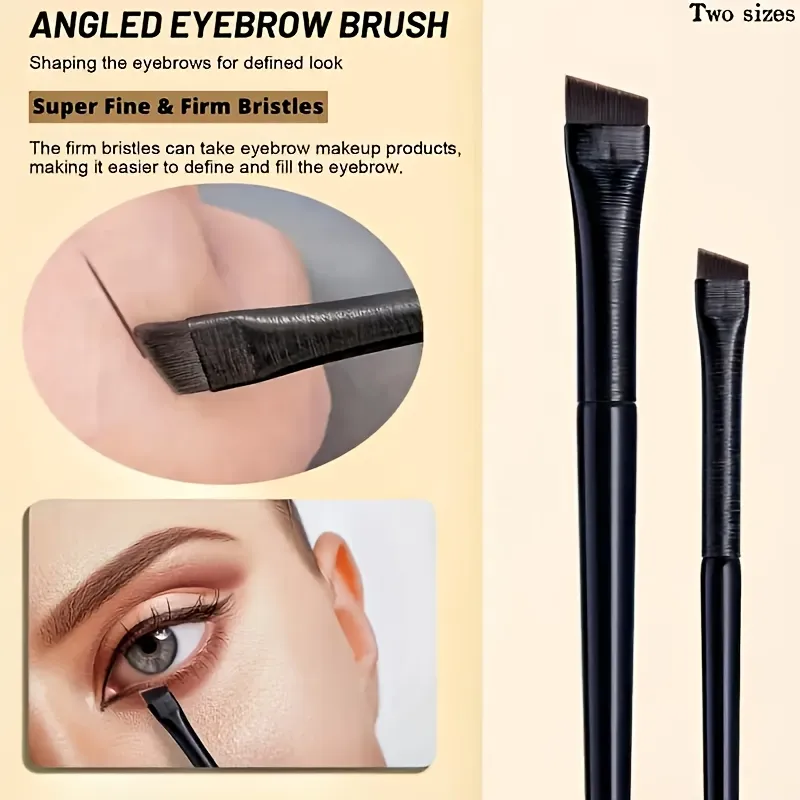5pc Eyeliner Brush Set with Tilted Fine Blade Suitable for Precise Application - Suitable for All Skin Types Makeup Brushes Set