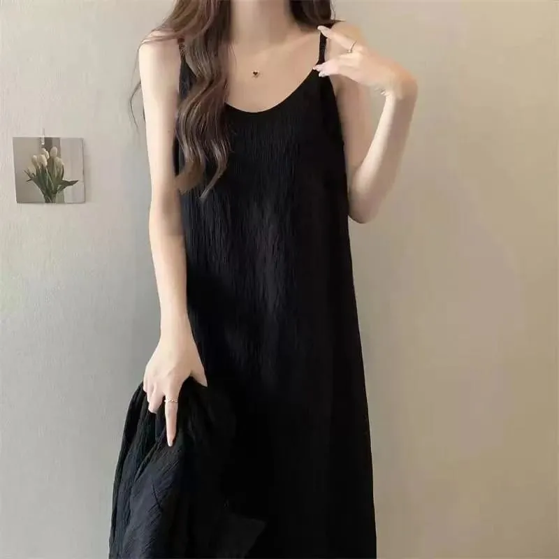 Summer French Style Long Dress for Women Adjustable Strap Slim Fit Flowy Maxi Dress Elegant Boho Beach Cocktail Party Dress — image 4