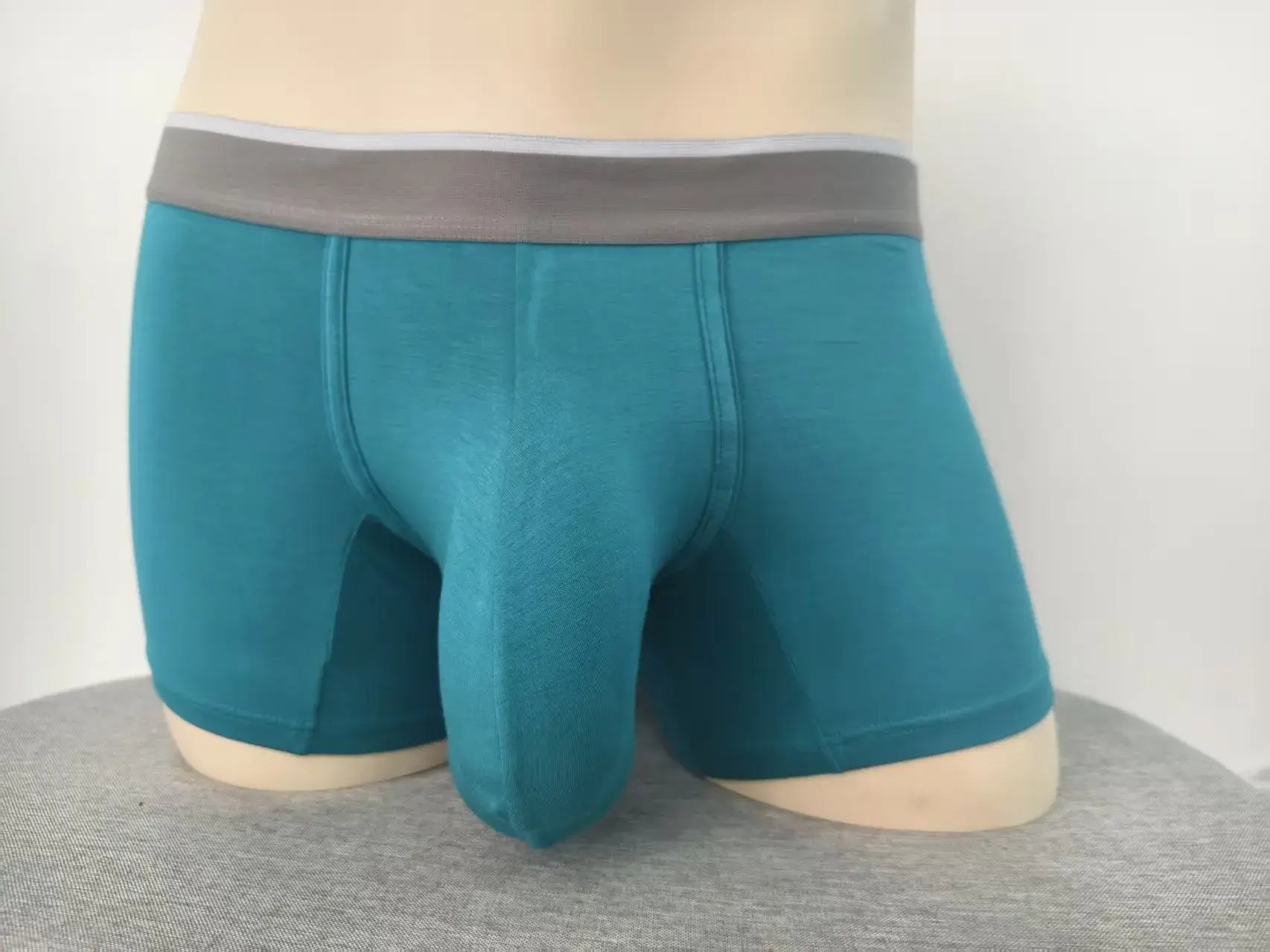프리미엄 남성 모달 복서 팬티 큰 주머니 속옷 초대형 벌지 통기성 냉각 강화 경량 남성 복서 팬티 — image 13
