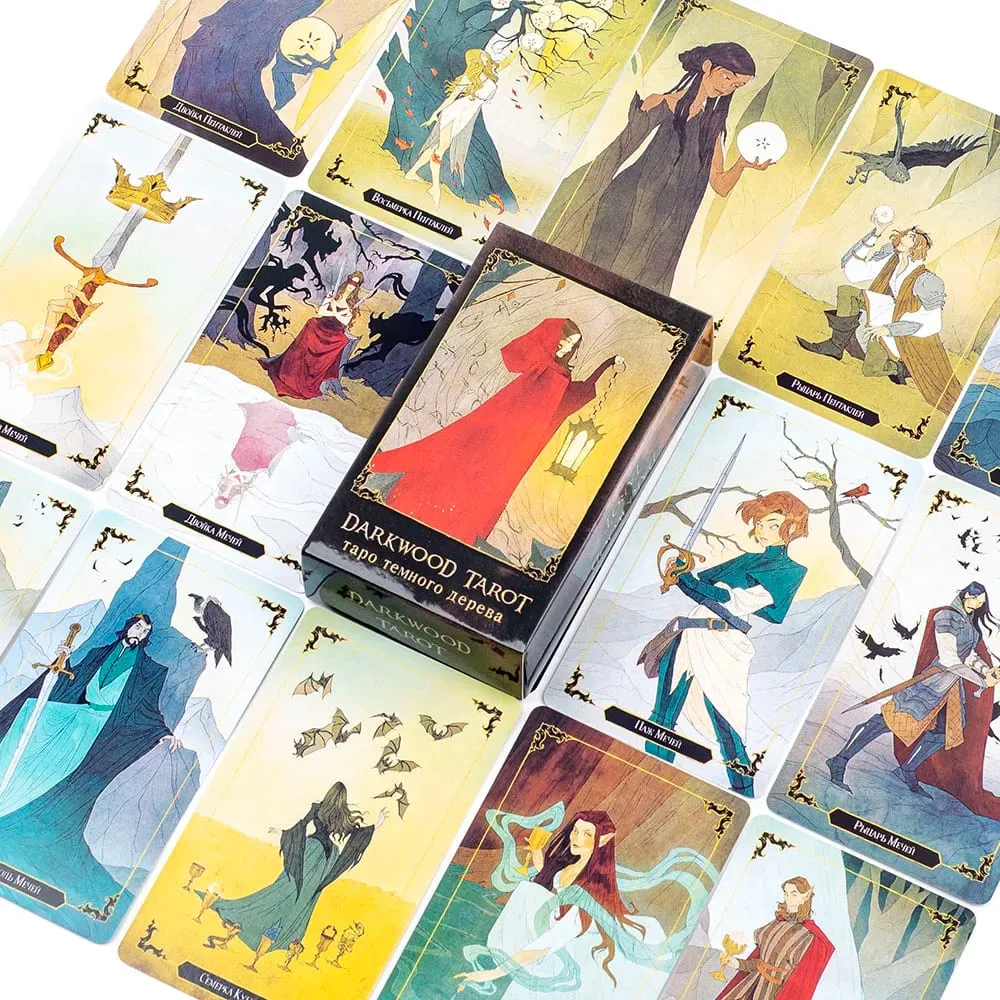 таро темного дерева Darkwood Tarot 78 Cards Deck Russian Visions Divination Edition Deck Board Playing Games 10.3x6CM — image 5