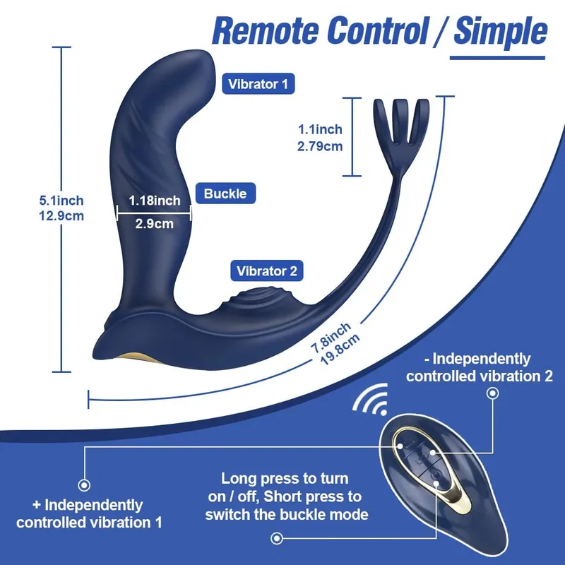 Vibrador anal bucking massageador de próstata com anel de pênis controle remoto vibratório butt plug cockring ânus brinquedo sexual para homens casal — image 5
