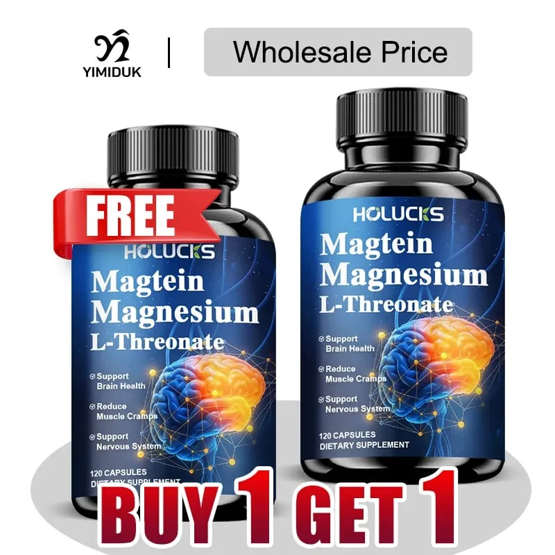 Magnesium L-Threonate Capsules Enhance Focus Sleep Quality Memory & Relaxation Strongly Support Nerve & Bone Health Care
