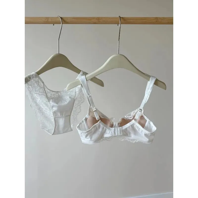 Sexy French Lace U-Back Minimizer Bra Set for Large Bust | Push Up Anti-Sagging Deep V Bralette | Summer Bestseller MOYISU Panty — image 4