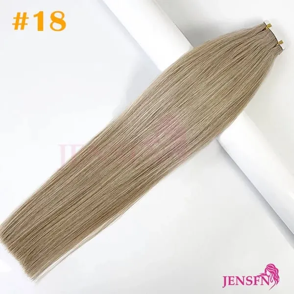 High Quality Tape In Hair Extensions Straight 100% Remy real Human Hair 16"-22"Inch PU Skin Weft Tape Ins — image 13