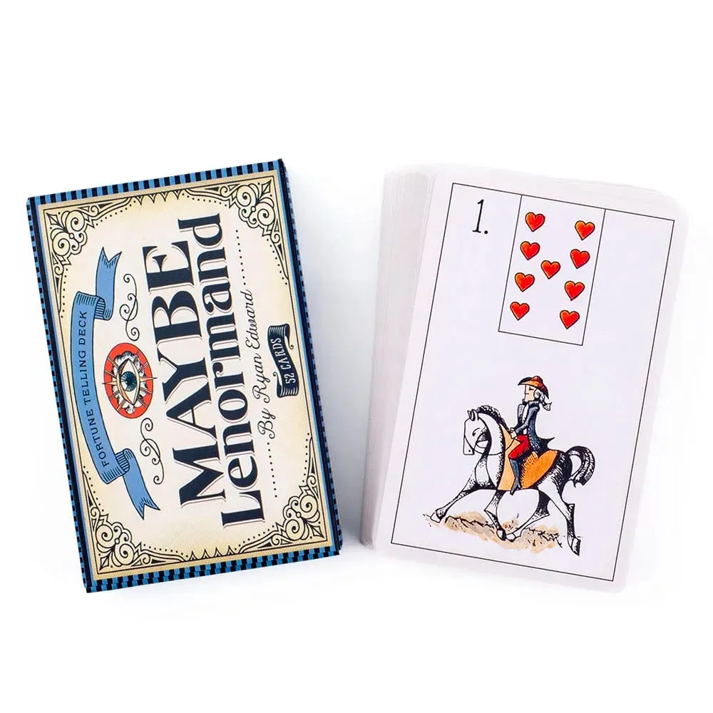 Talvez Lenormand 52 cartas baralho - tarô de adivinhação do destino para iniciantes para jogo de tabuleiro de festa de adivinhação 9,7x6,3cm — image 1