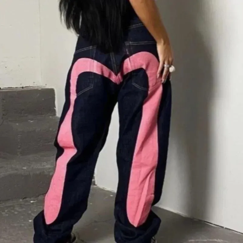 Vaqueros negros de pierna recta para hombre, pantalones ajustados holgados con costuras amarillas, estampado de dados en 3D, diseño artístico, tendencia única, novedad de 2025