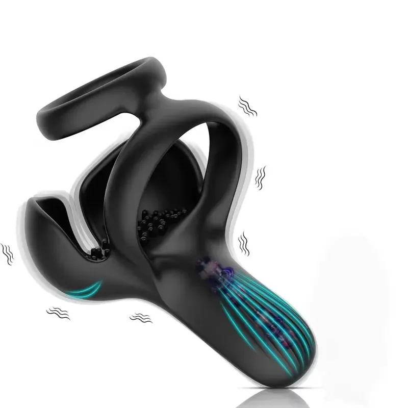 Remote Control Penis Cock Ring Vibrator Clitoral Stimulation Male Ejaculation Delay Stimulator Adult Sex Toy for Men Couple 18+