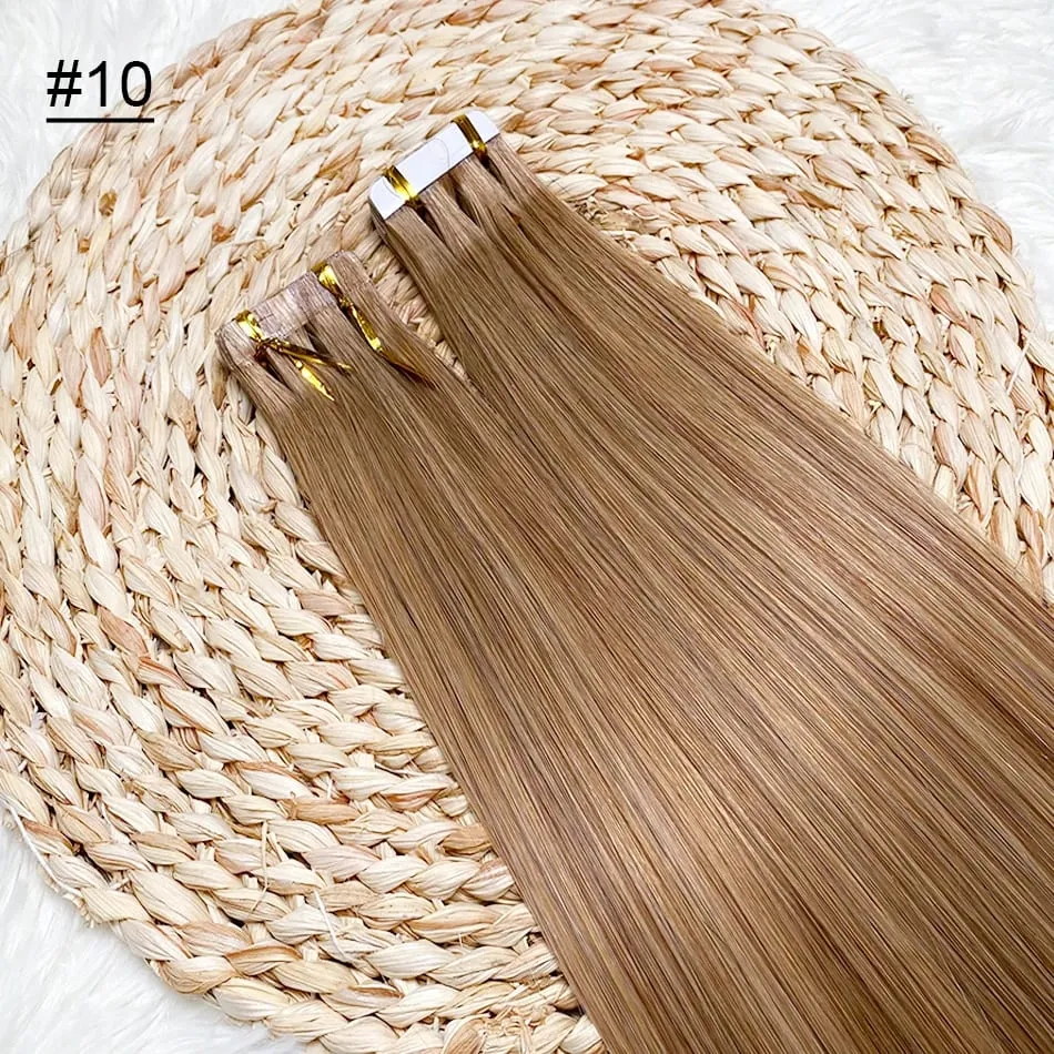 Blonde Seamless Tape in Hair Extensions Human Hair Skin Weft PU Tape on 20 PCS 18'-30' Length Easy Installation Hair Extensions — image 13