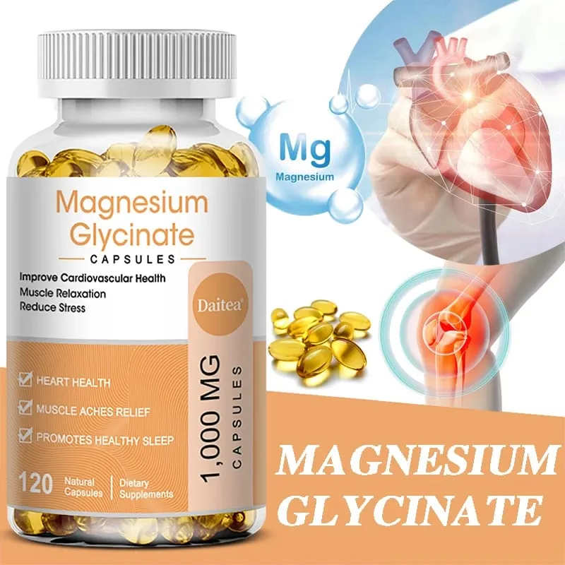 Magnesium Glycinate Capsules - Tumutulong sa Stress Muscle Sleep Joints Bones Immune at Cardiovascular Health — image 1