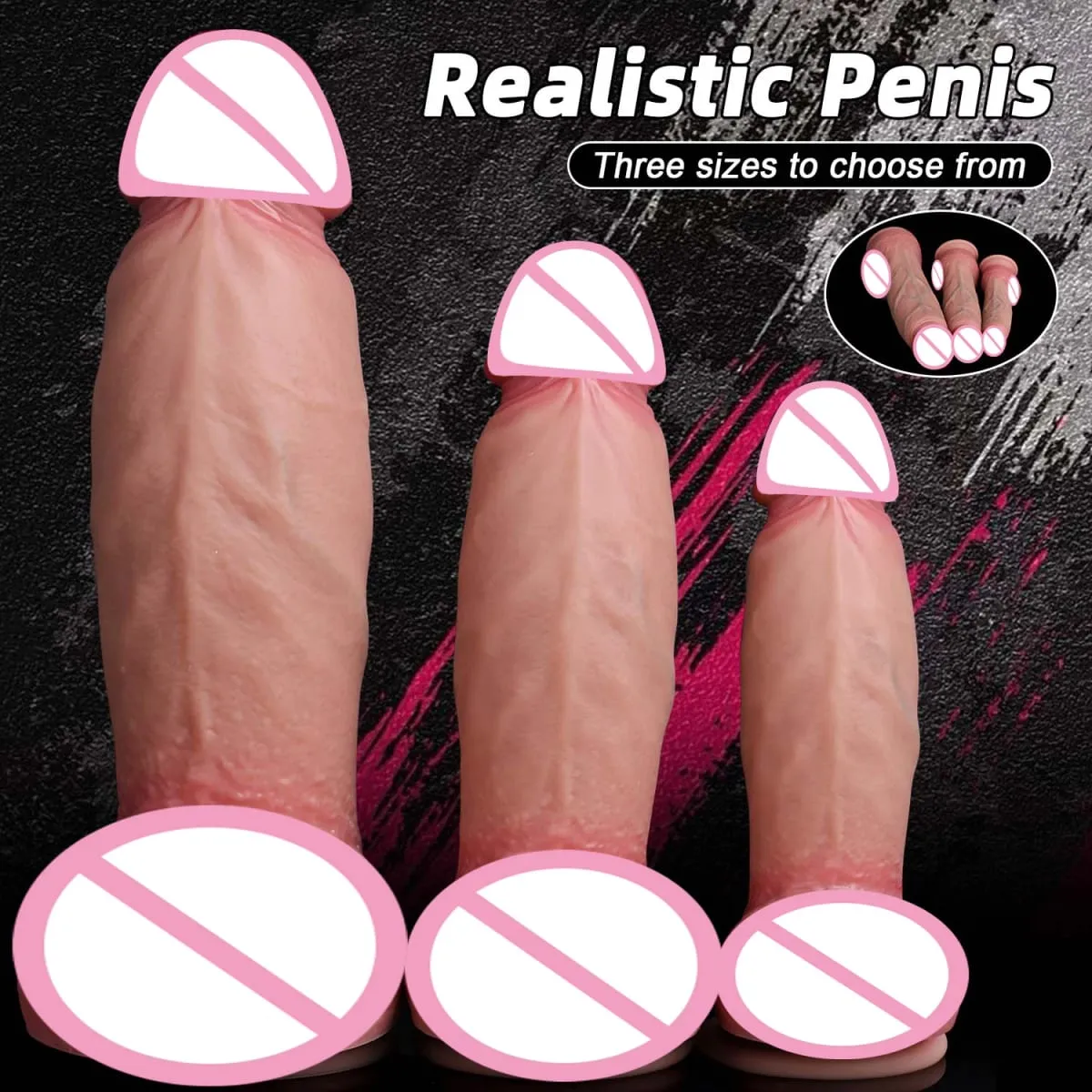 Realistic XXL Thick Penis Soft Silicone Dildo Male Genitals Vaginal Masturbation Suction Cup Dick Woman Anal Adult Sex Toys Dick — image 3