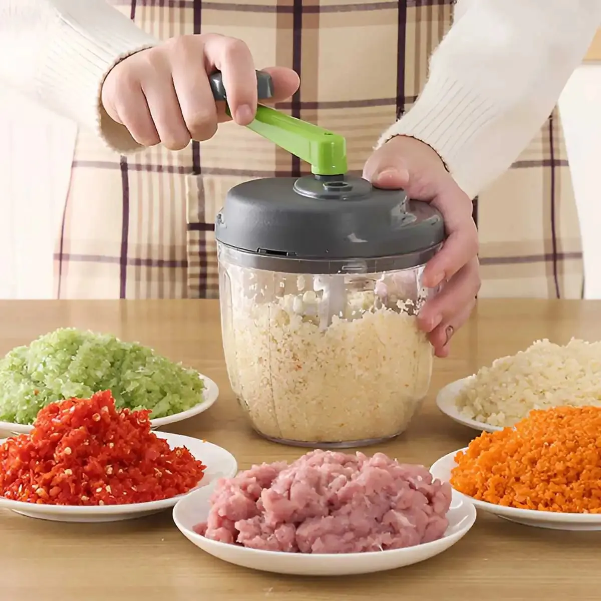 1db 520 ml/900 ml kézi forgattyús fokhagyma porszívó kézi fokhagymapréselő húsdaráló élelmiszer zöldség aprító konyhai eszközök — image 7