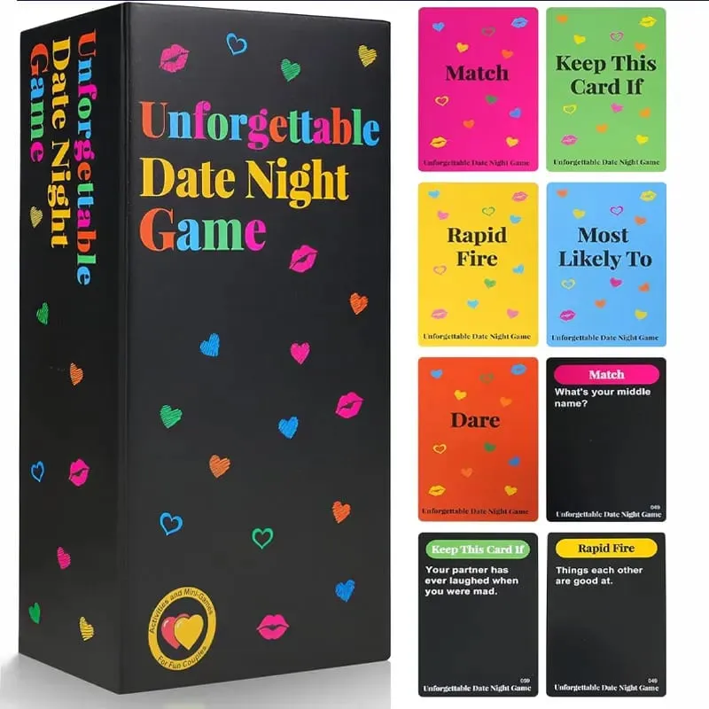 Ultimate Date Night Card Game for Couples 300 Cards & Spinner Included Stay at Home Date Night Ideas