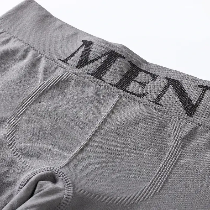 5 Pcs Thin Style Men's High Elastic Plain Color Comfortable Boxer Briefs Panties Breathable Pantyhose