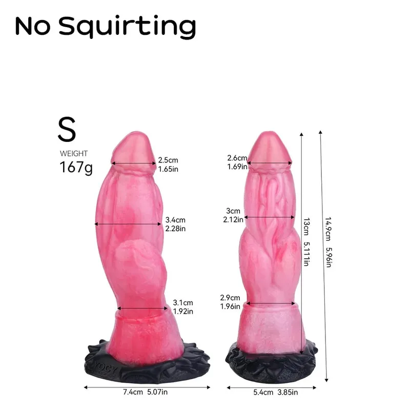 Squirting Thực Tế Chó Nút Thắt Dương Vật Giả Nhiều Màu Sắc Dương Vật Giả Silicone Hậu Môn Dilator Xuất Tinh 18 + Đồ Chơi Tình Dục Dành Cho Nữ Người Lớn — image 11