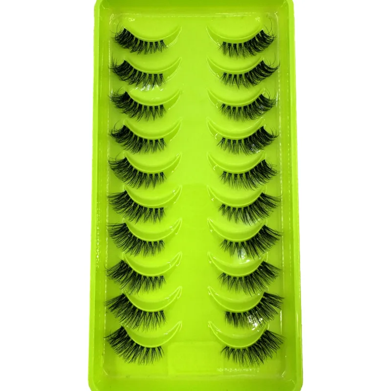Black Eyelashes 10 Half Lashes Soft Natural Cat Eye Lashes Makeup Tool Extension Fluffy Faux Cils back-to-school season — image 13