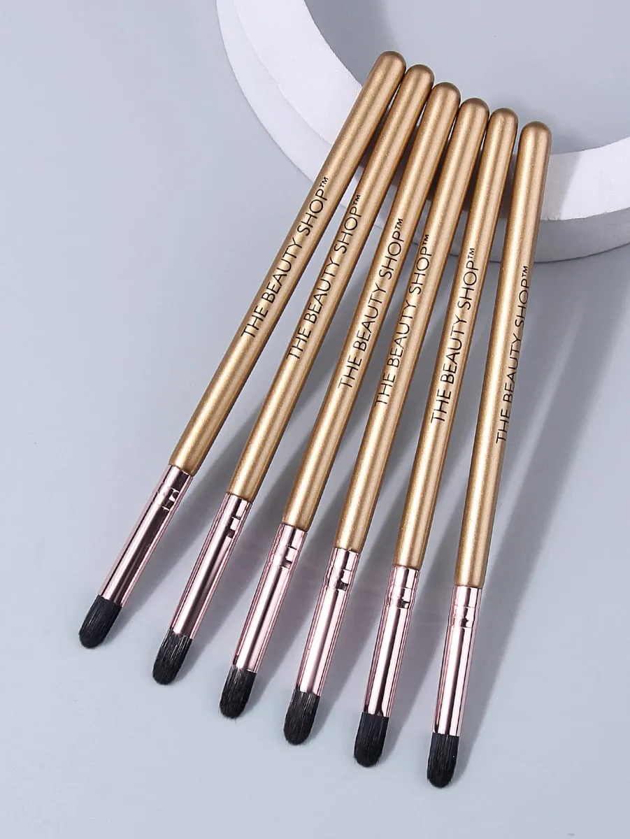 6pcs Detail Eyeshadow Brushes Set Soft Synthetic Precision Eye Makeup Brush for Eyeshadow Packing Cosmetic Tool