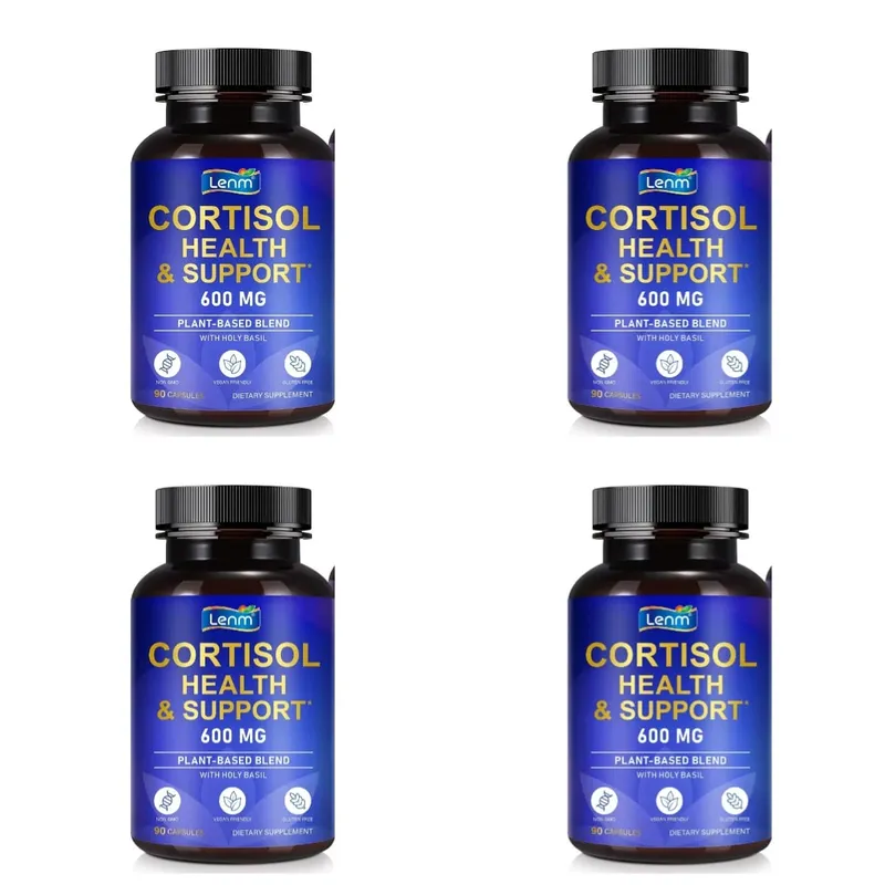 Lenm Cortisol Health Support Capsules Ashwagandha Rhodiola Holy Basil L-Theanine For Stress Balance & Relaxation Adult 90 Count — image 10