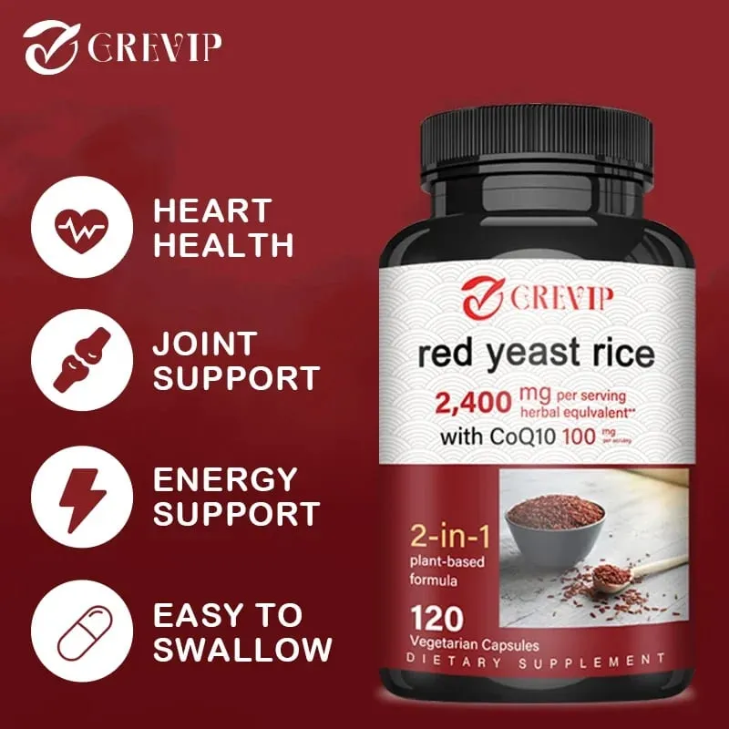 Red Yeast Rice 2400mg - Cholesterol Supplement Supports Overall Health Promotes Heart and Immune Health Antioxidant — image 6