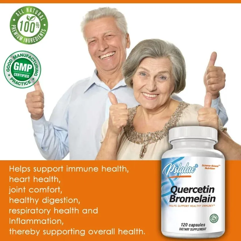 Quercetin Bromelain Immune Support Heart Joint & Respiratory Health Non-GMO Vegan Capsules — image 6