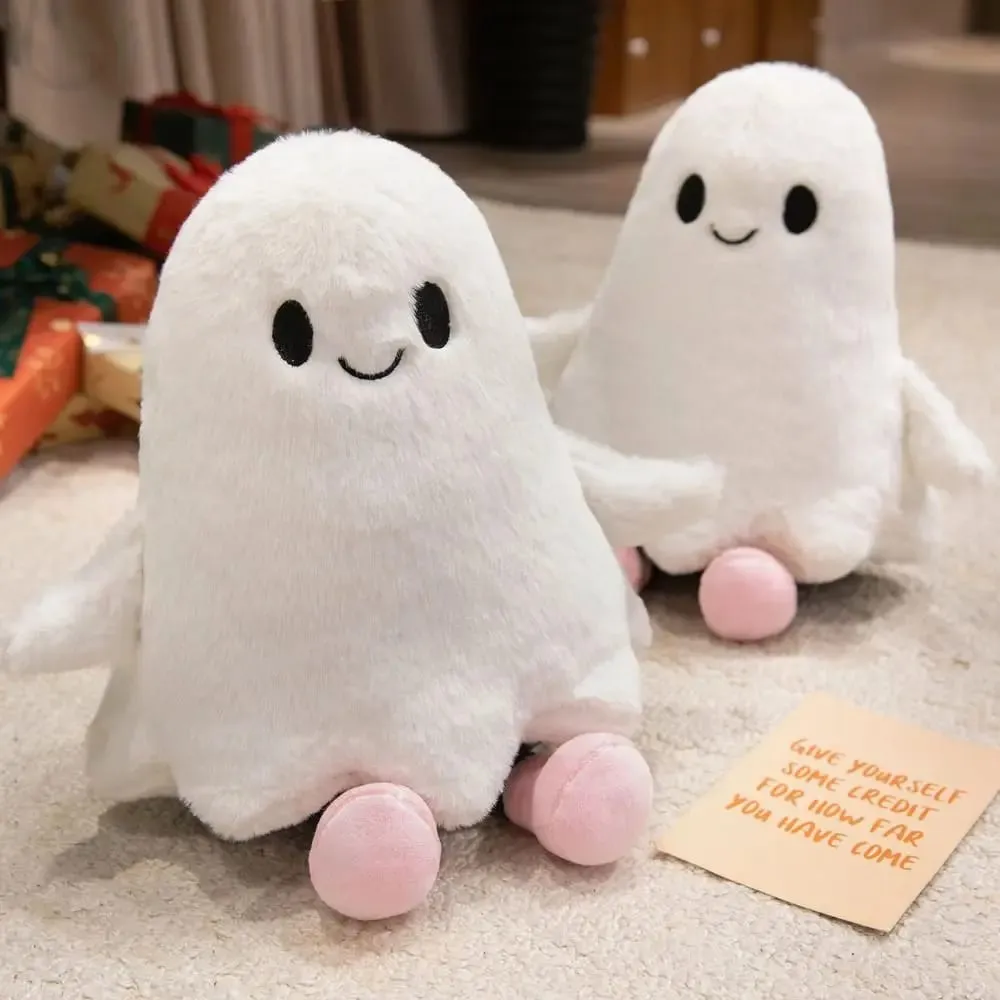 Simulation Little Ghost Interactive Handmade Cartoon Ghost Fluffy Collection Holloween Ghost Pillow Home Decor