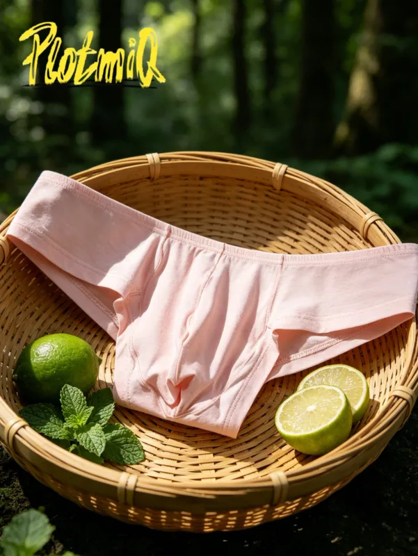 2PCS Seluar Dalam Kapas Lelaki Selesa Rendah Bertingkat Merah Jambu Fabrik Lembut Lebar Pinggang Lebar Pouch Sokongan Lembapan Seluar Dalam Lelaki Mesra Lembapan