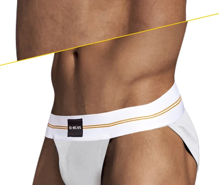 กางเกงชายไม่มีรอยต่อสะโพก Mens Underwaer ขนาดใหญ่กว้าง 5 ซม.แถบยืดหยุ่นอิสระ Codpiece สั้นกางเกง — image 20