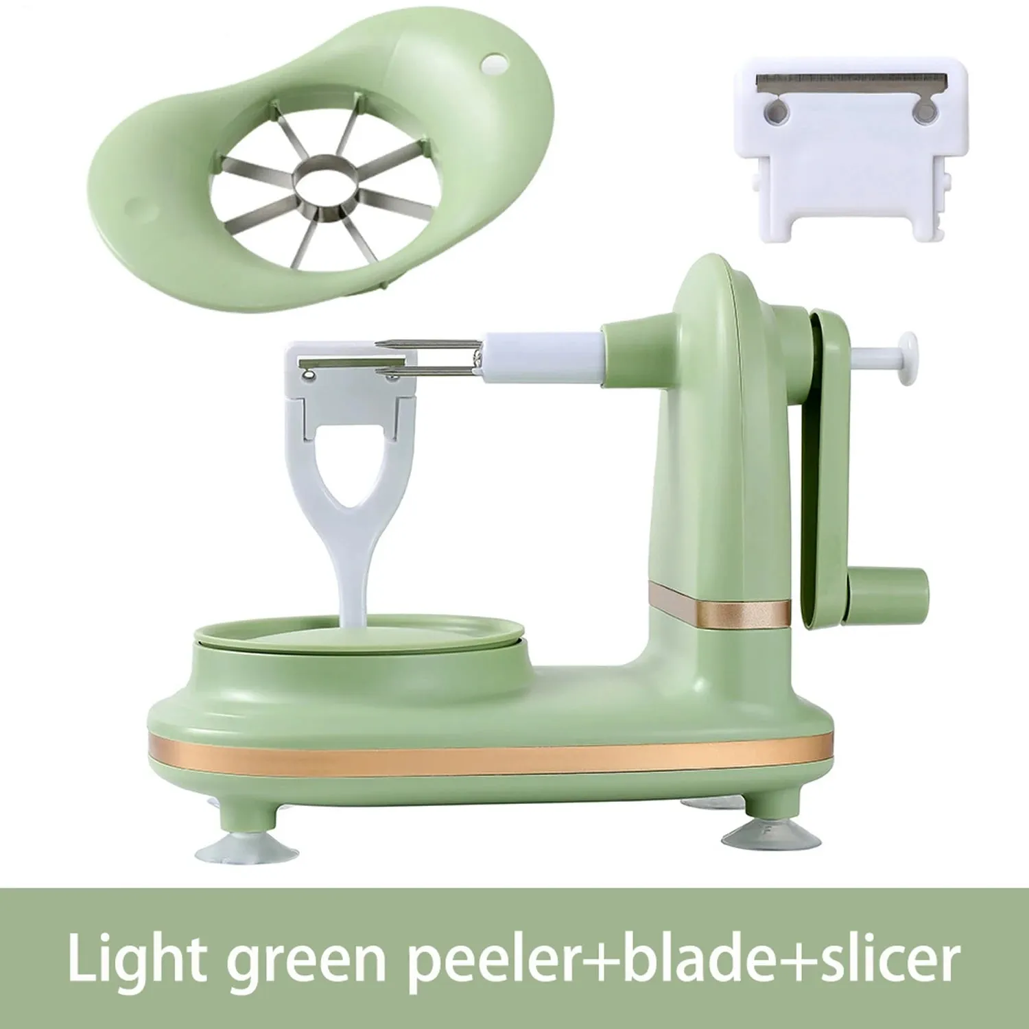 3-in-1Hand-cranked Rotating Fruit/Vegetable Peeler Stainless Steel Blades Apple Cutter Pambahay Pagbabalat Machine Mga Gadget sa Kusina
