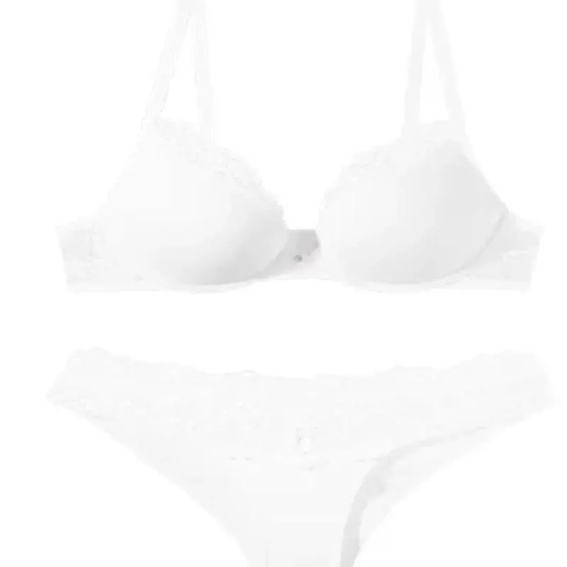 Elegant Women Lace Lingerie Set Push‑Up Bra Soft Underwire Anti Sagging Lift Comfort Lightweight Daily Wear Underwear Kit — image 2