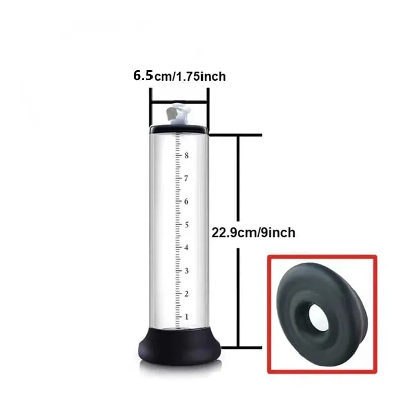 Manual Penis Pump Acrylic Penis Enlarger Sex Toy For Men Vacuum Pump Male Masturbation Penis Extender Trainer Adults Sex Product — image 9