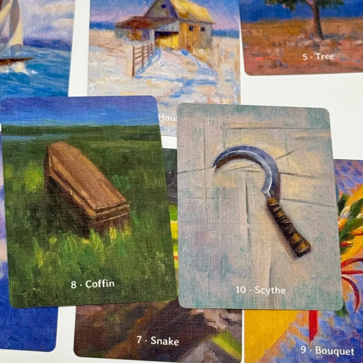 Time Lenormand Oracle Deck 38 Oil Painting Style Cards English Board Games