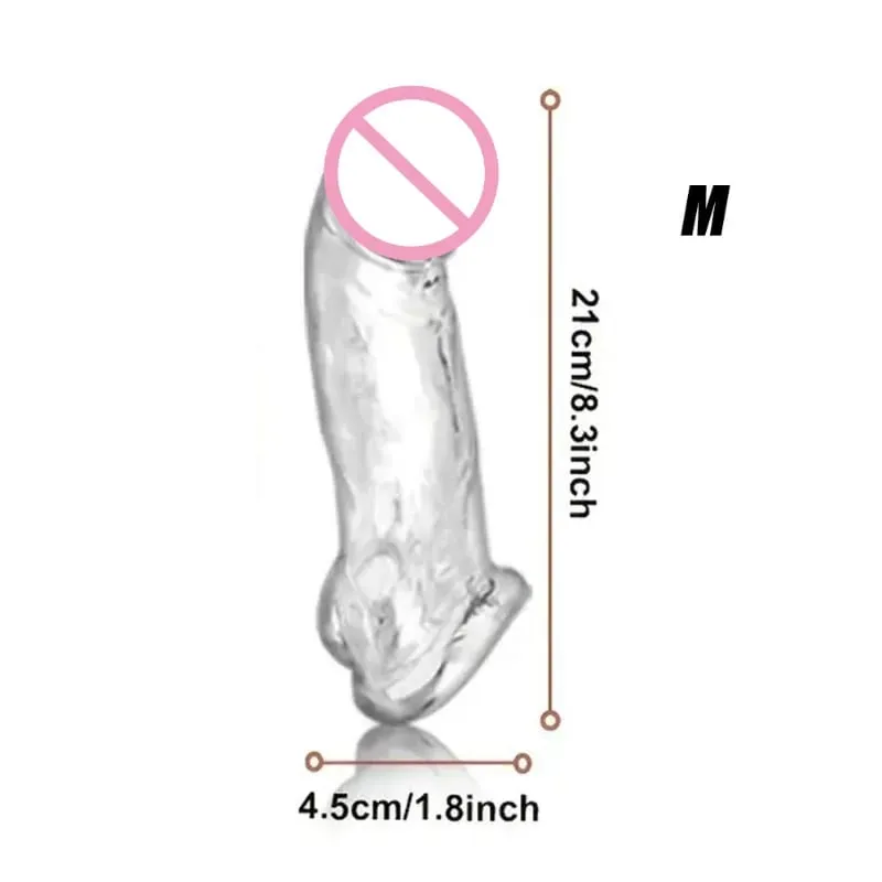 Penis Sleeve Extender Adult Sex Toy Cock Sleeve 3 Sizes Pennis Extender Penis Extension Time Sex Toy Pleasure Tools Couples — image 8