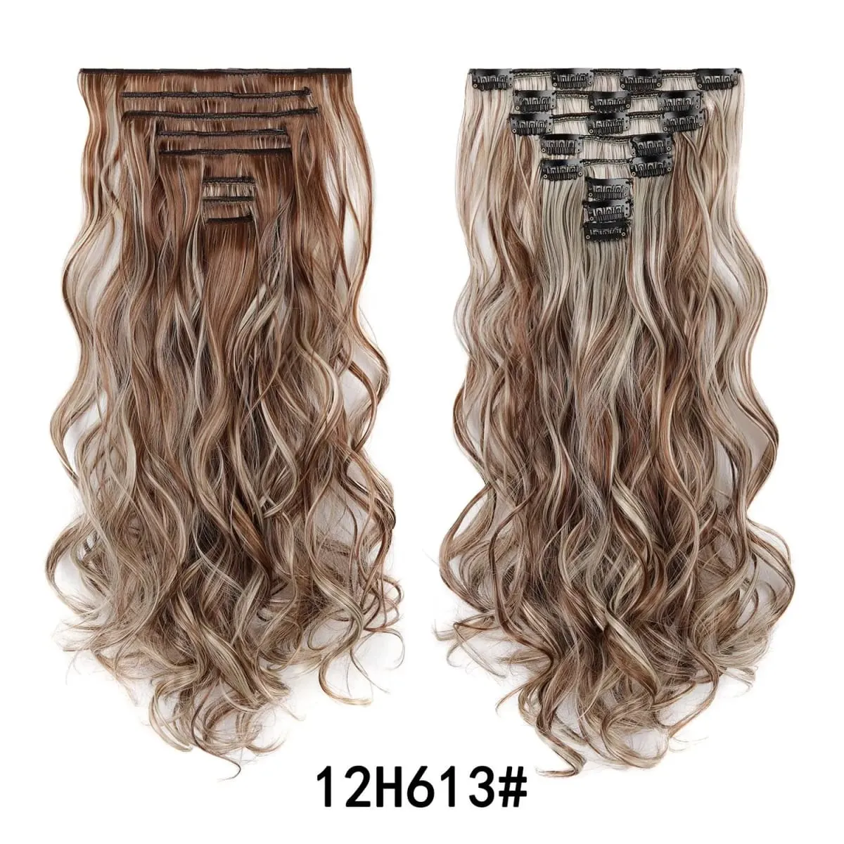 Clip In Hair Extension Curly 24 Inch 8 Pieces Hair Extensions for Women Daily Wear Work & Casual Styling Synthetic Hair Pieces — image 8
