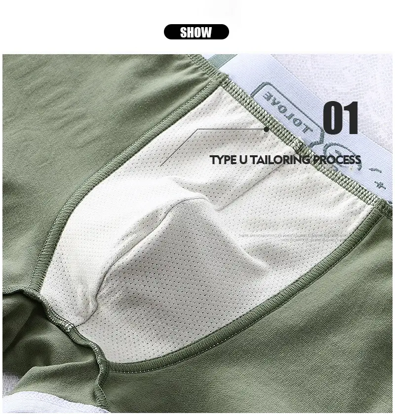 1/3 Quần Lót Nam Thể Thao Quần Lót Boxer Cotton Quá Khổ Màu Trơn Thời Trang Trẻ Trung Thể Thao Quần Lót Nam Thoải Mái thoáng Khí — image 6