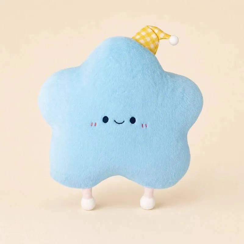 40-60Cm Bantal Mewah Bintang Lucu dengan Topi Tidur Bantal Boneka Bintang Lucu Bantal Sofa Berbulu Lembut Bantal Lempar Kamar Tidur Anak Perempuan Dekorasi Rumah — image 5