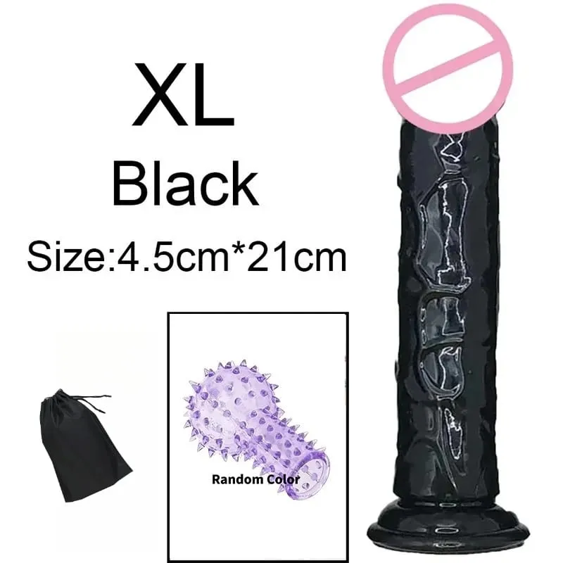 Super Cheap 6 Sizes Realistic Soft Jelly Dildo Butt Plug Anal Plugs Adult Sex Toy for Women and Men Vaginal and Anal Masturbator — image 12