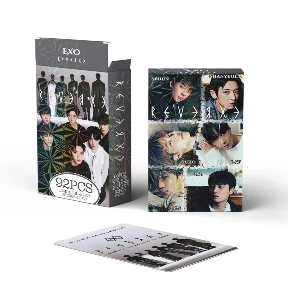 92pcs EXO New Album REVERXE Photocards Stickers Kpop Merch Lomo Cards Set Fans Collection Cards Gifts — image 6