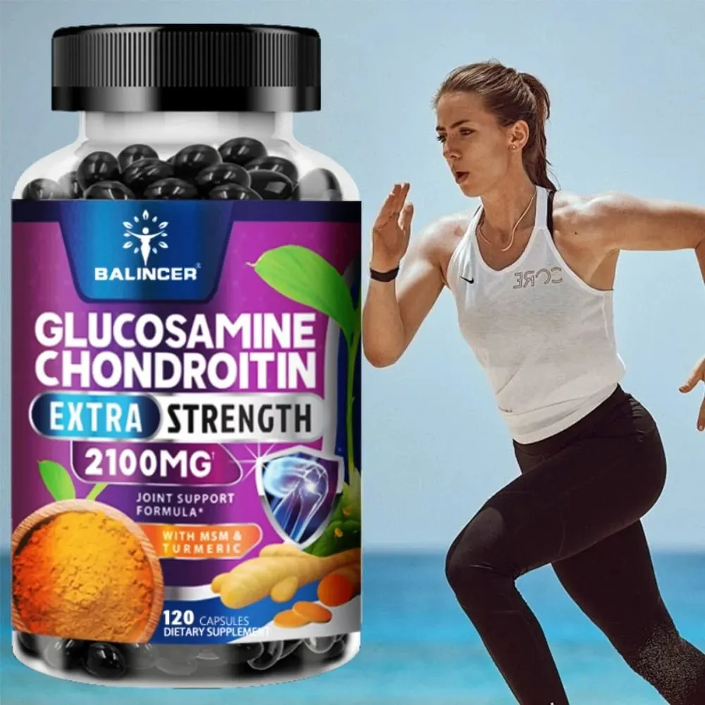 Glucosamine Chondroitin Turmeric & MSM - Joint Health Supplement Antioxidant Helps Relieve Back Knees and Hand Pain — image 1