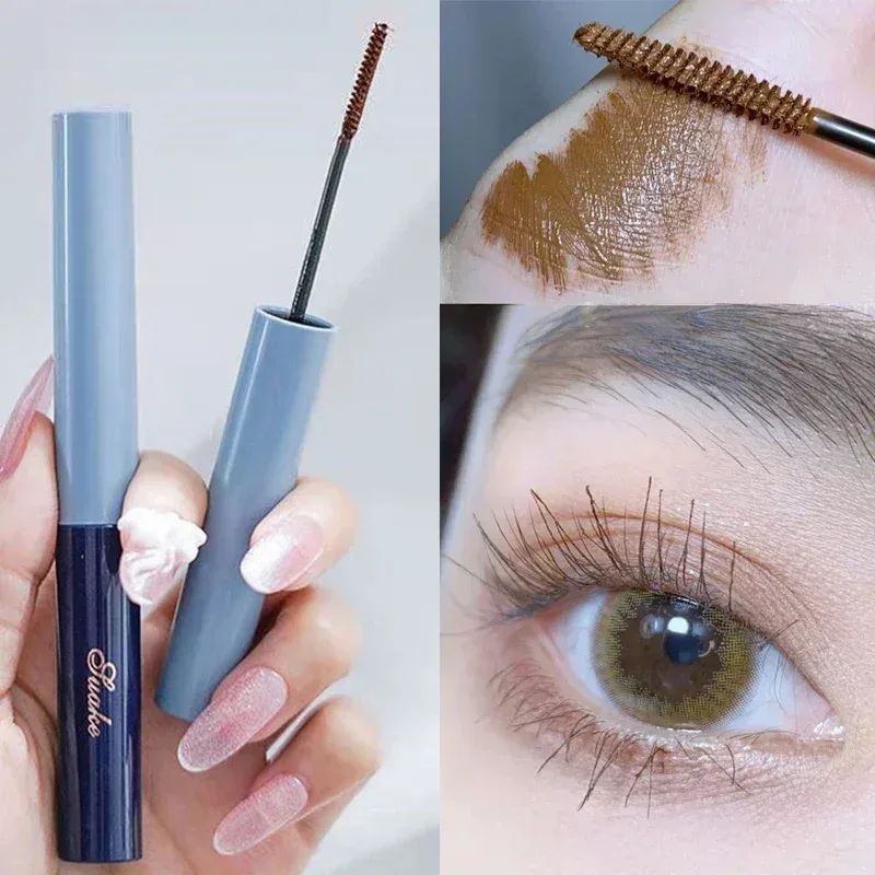 Silver Silk Fiber Matte Mascara Makeup Ultra-Fine Brush Lengthens Eyelashes Waterproof Fast Dry Eyelash Extension Mascara Makeup — image 9