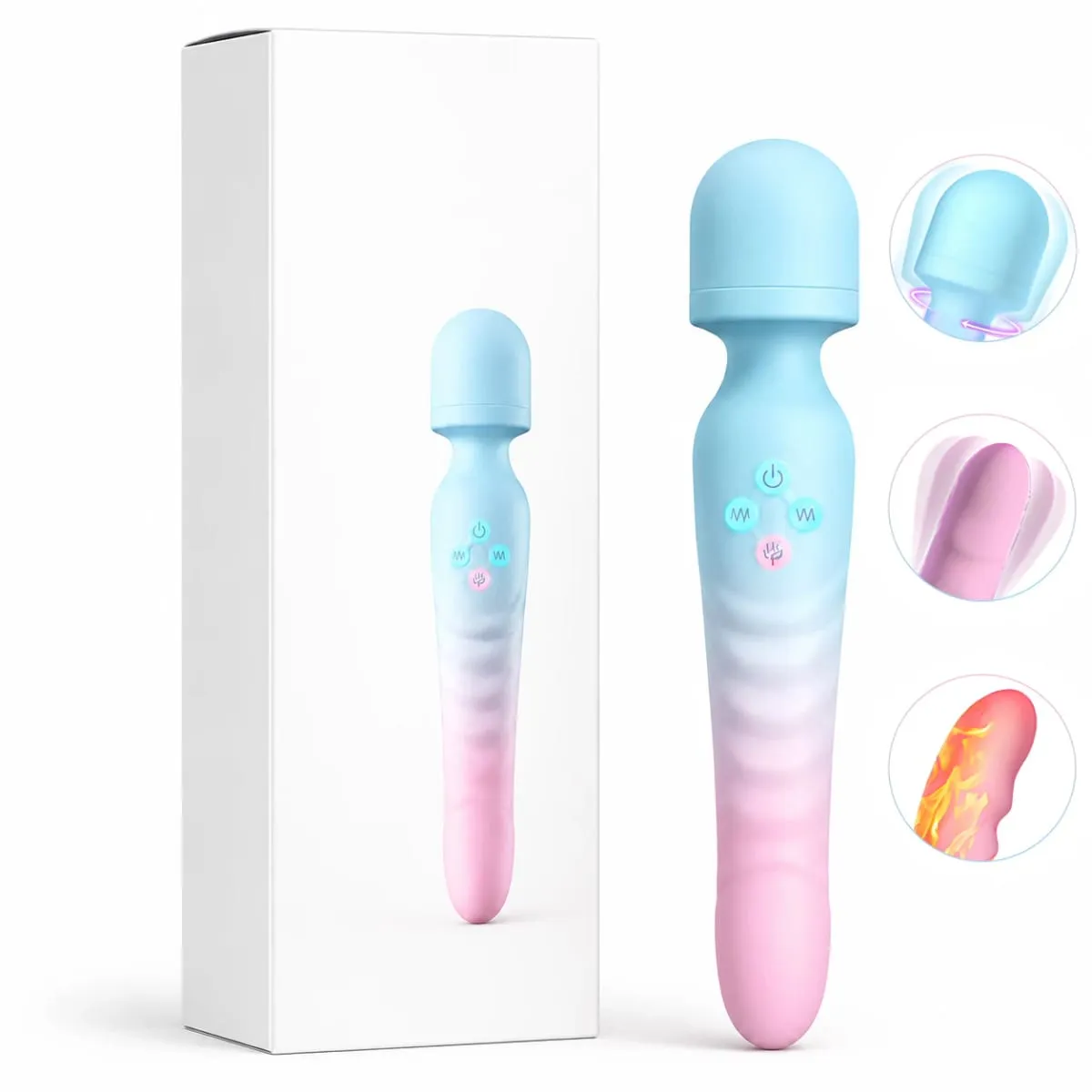 Heating AV Wand Vibrator for Women G-Spot Clit Stimulator Nipples Vagina Massager Magic Wand Female Masturbator Adult Sex Toys — image 1