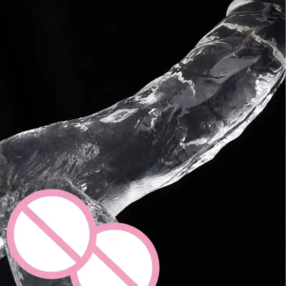 Consolador de gelatina realista de 3 tamaños con ventosa Miembro grande masturbador femenino estimulador del clítoris juguetes para sexo lésbico para mujeres — image 3