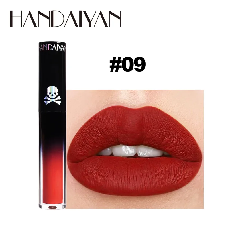 Matt Vampire Black Lila Läppstift Vattentätt Långvarigt Läppglans Halloween Jul Fuktgivande Pigmenterad Lip Makeup — image 10